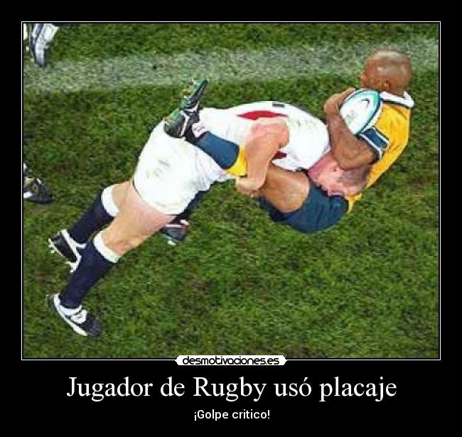 Jugador de Rugby usó placaje -