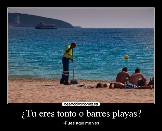 ¿Tu eres tonto o barres playas? - 
