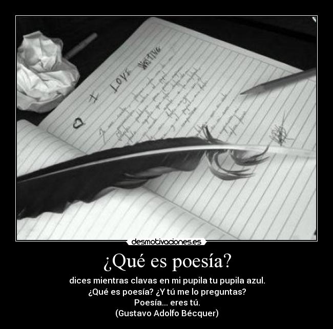 ¿Qué es poesía? -