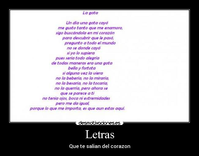Letras - Que te salian del corazon