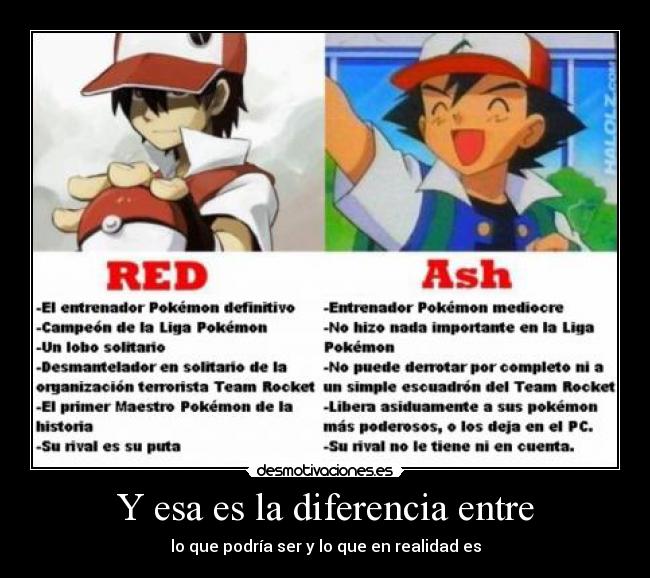 Y esa es la diferencia entre - lo que podría ser y lo que en realidad es