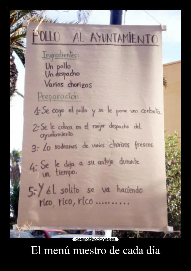 carteles pollo ayuntamiento desmotivaciones