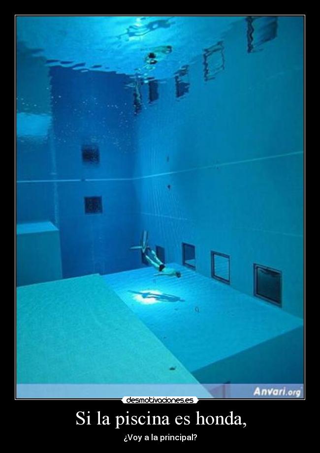 Si la piscina es honda, - ¿Voy a la principal?