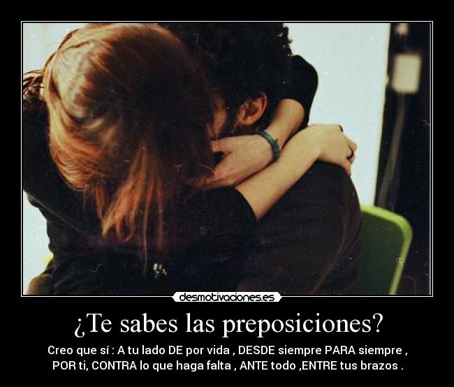 ¿Te sabes las preposiciones? -