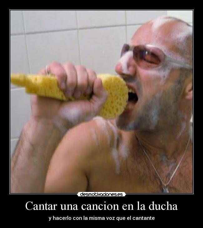 Cantar una cancion en la ducha -