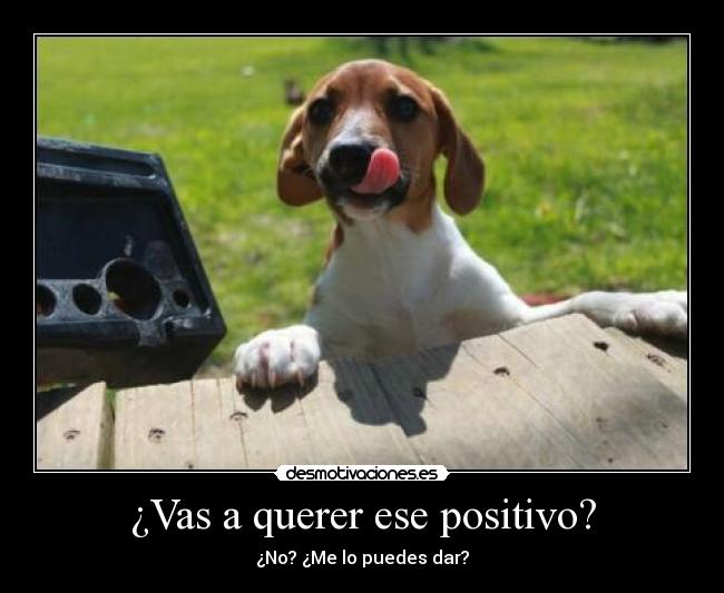 ¿Vas a querer ese positivo? - 