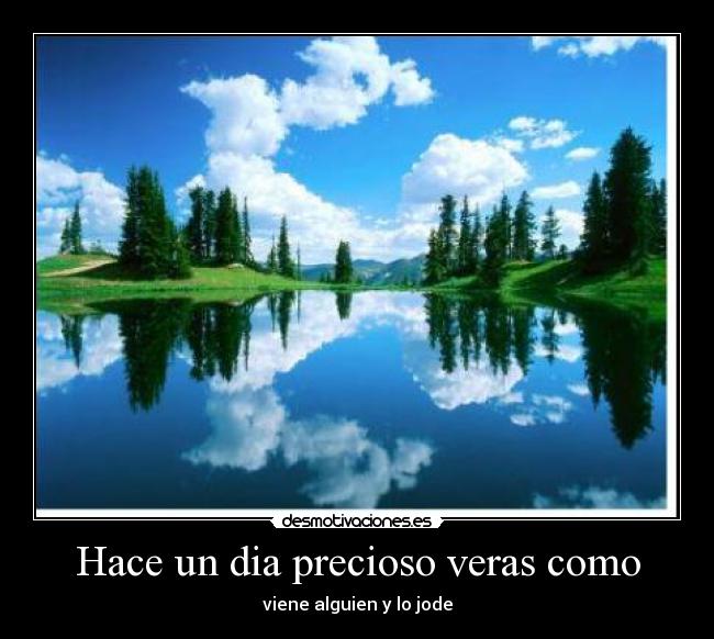 Hace un dia precioso veras como -