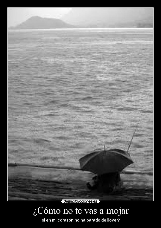 ¿Cómo no te vas a mojar - si en mi corazón no ha parado de llover?