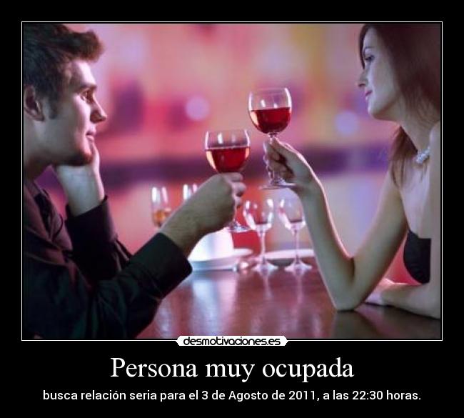 Persona muy ocupada -