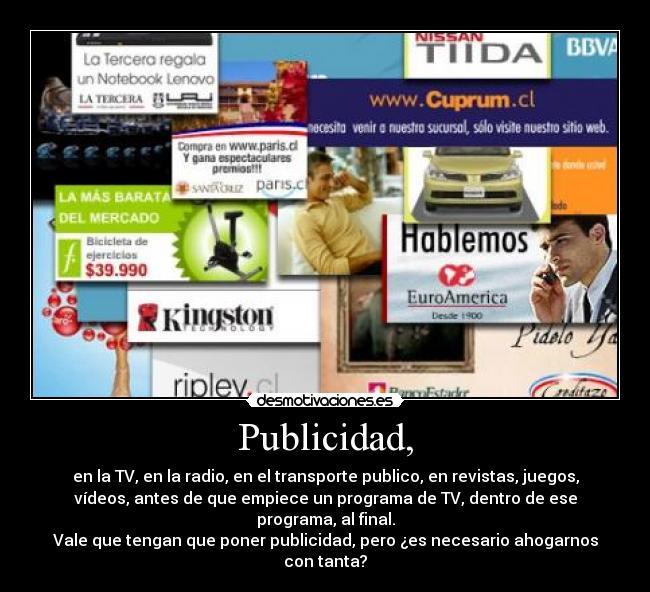 Publicidad, - 
