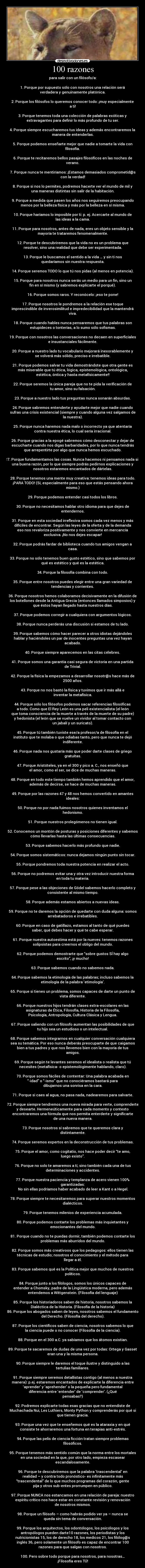 100 razones -