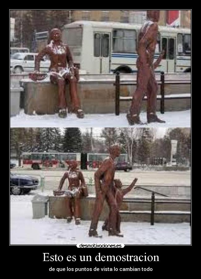 Esto es un demostracion - de que los puntos de vista lo cambian todo