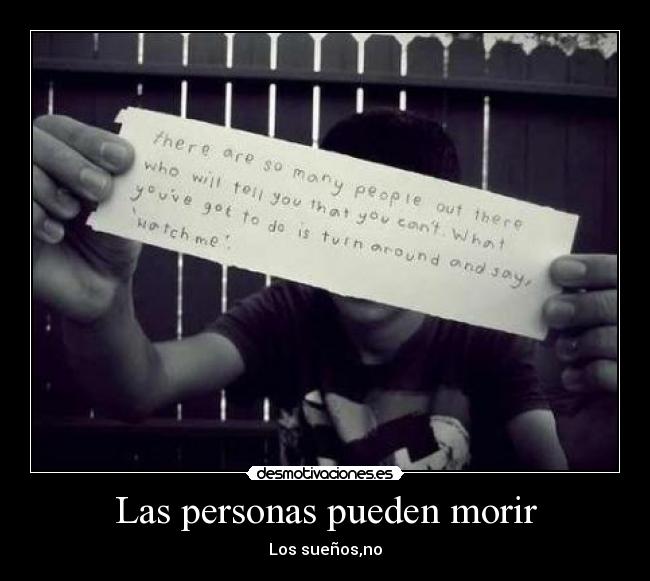 Las personas pueden morir -