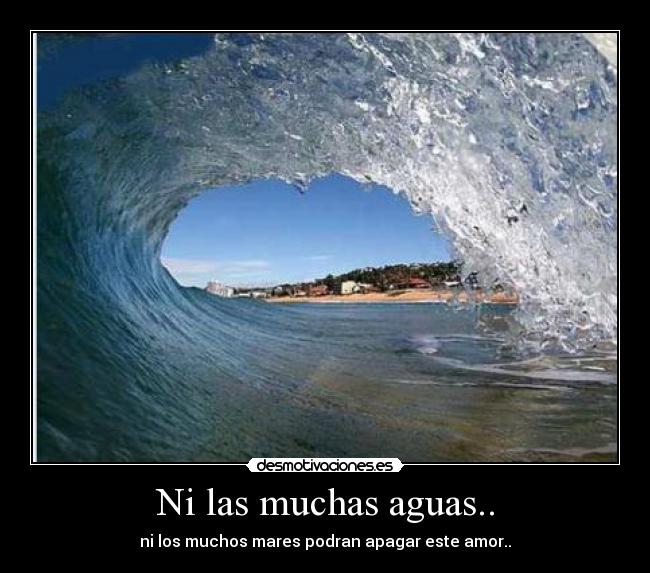 Ni las muchas aguas.. -