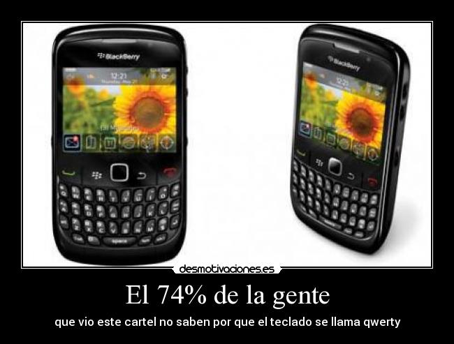 El 74% de la gente -