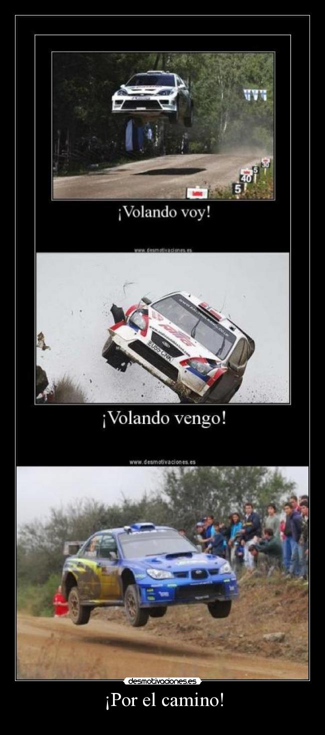 carteles rallycochecaminovoy desmotivaciones