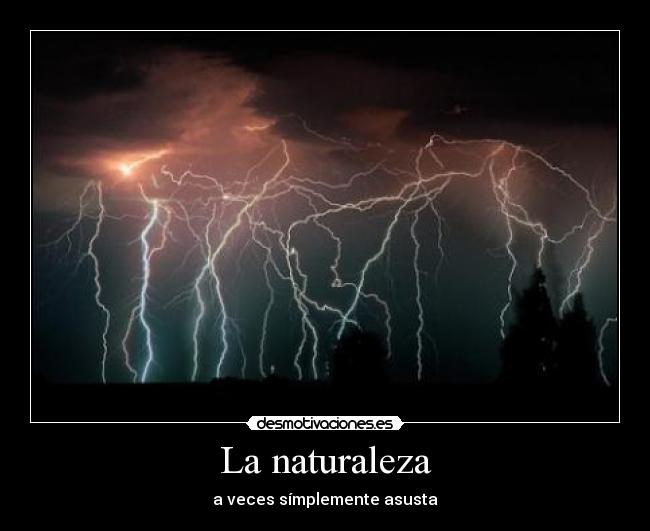 La naturaleza - a veces símplemente asusta