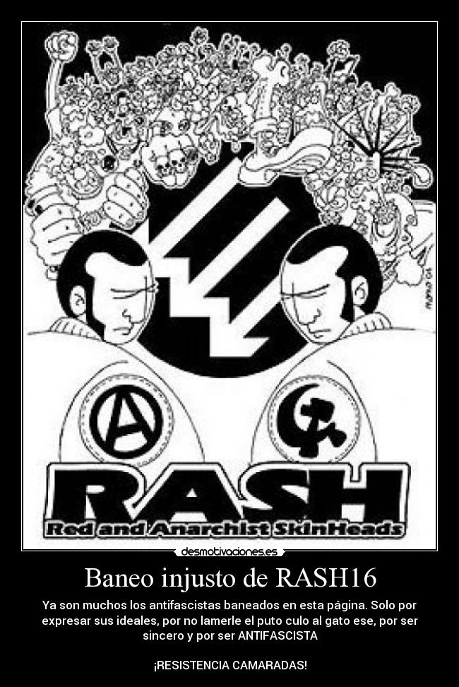 Baneo injusto de RASH16 -