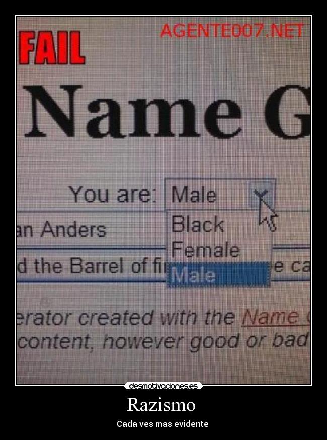 Razismo - Cada ves mas evidente