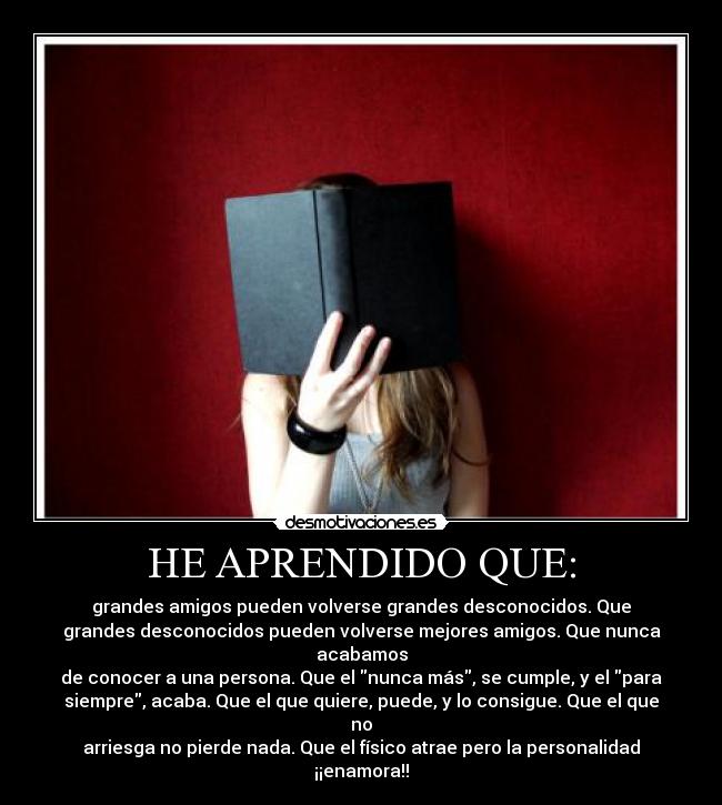 HE APRENDIDO QUE: - 