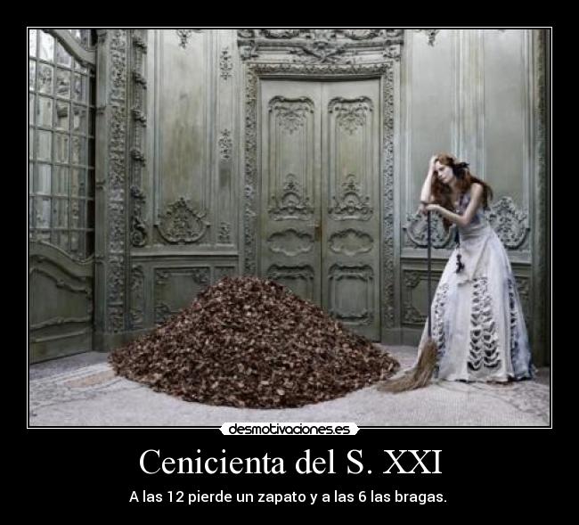 carteles cenicienta zapato bragas desmotivaciones