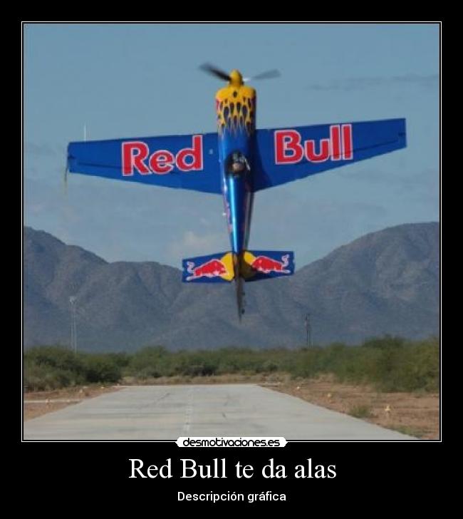 Red Bull te da alas - Descripción gráfica