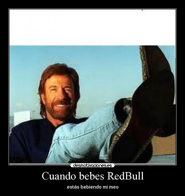 Cuando bebes RedBull - estás bebiendo mi meo