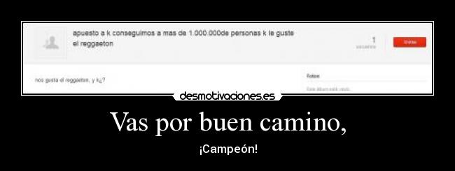 Vas por buen camino, - 