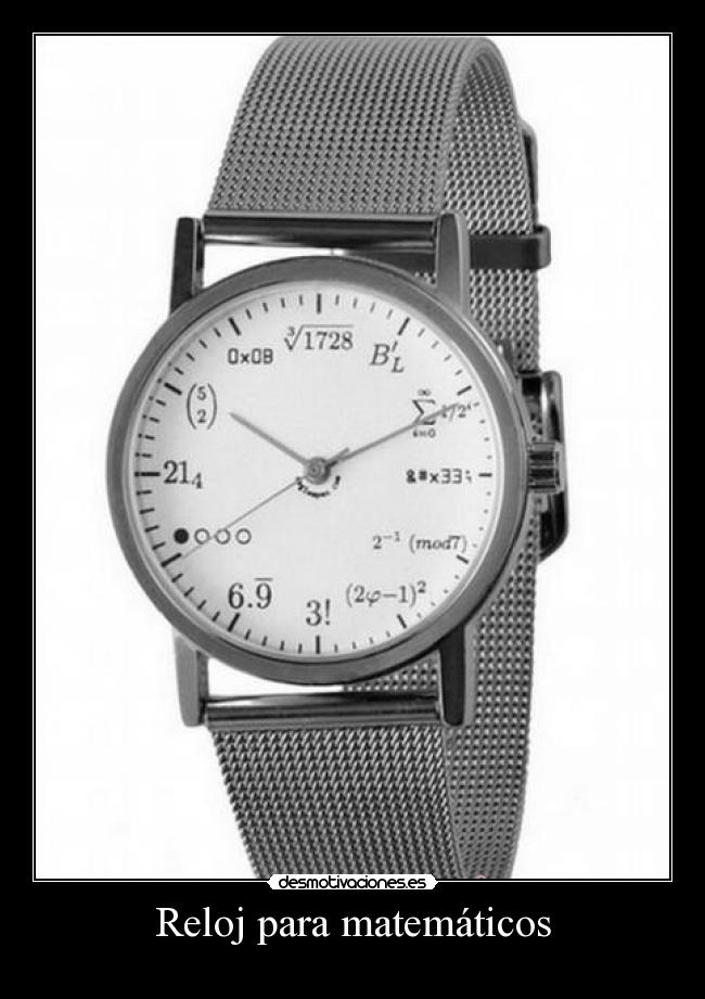 Reloj para matemáticos -