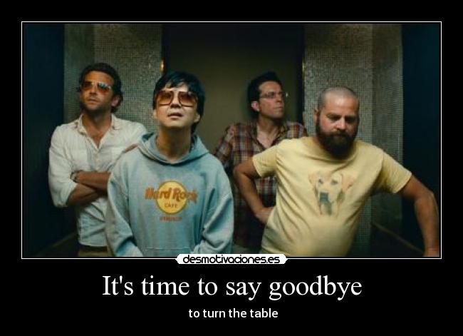 Its time to say goodbye - 
