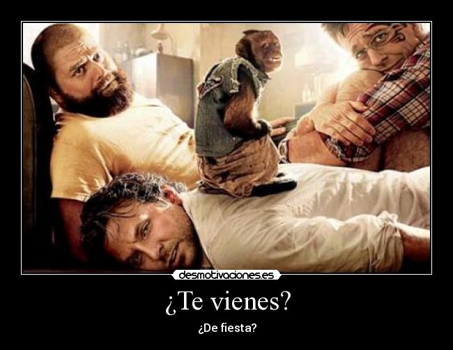 ¿Te vienes? - ¿De fiesta?