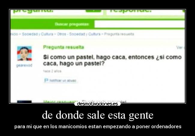 de donde sale esta gente -