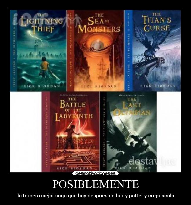 POSIBLEMENTE - la tercera mejor saga que hay despues de harry potter y crepusculo