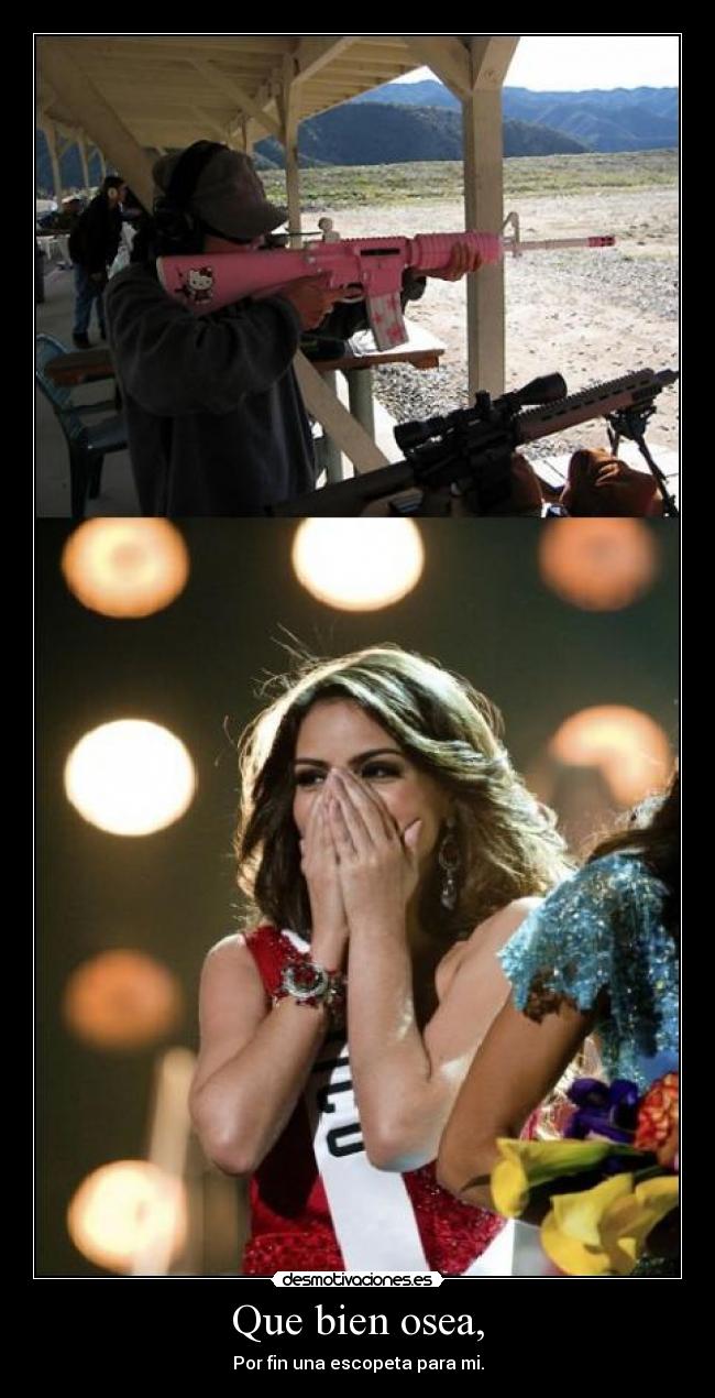 Que bien osea, - Por fin una escopeta para mi.