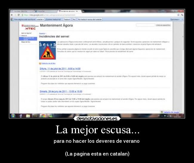 La mejor escusa... -