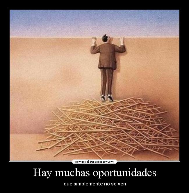 Hay muchas oportunidades -