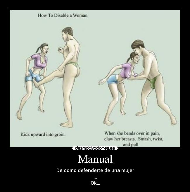 Manual - De como defenderte de una mujer
...
Ok...