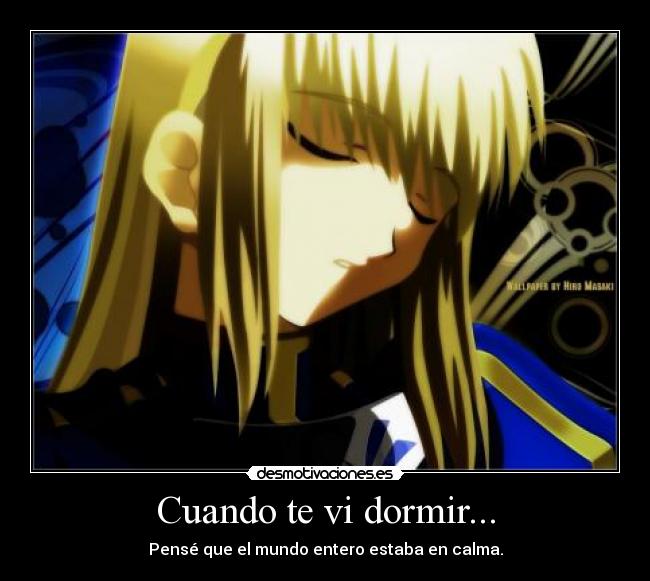 Cuando te vi dormir... -