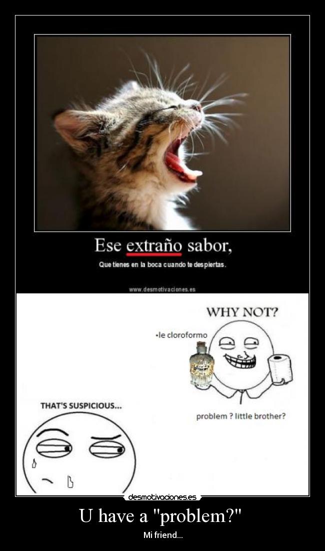 U have a problem? - Mi friend...