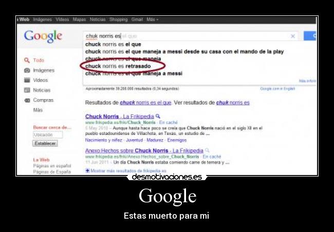 Google - Estas muerto para mi 