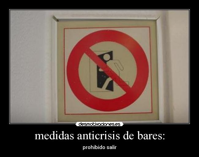 medidas anticrisis de bares: -