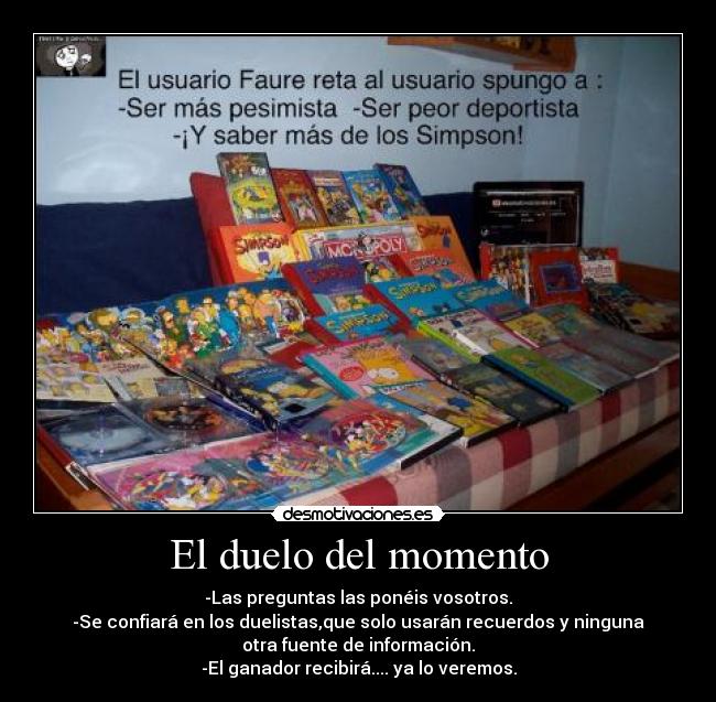 carteles faure spungo duelo pesimista deporte ejercicio simpson desmotivaciones
