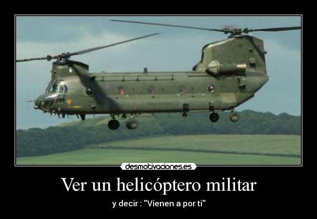 Ver un helicóptero militar -