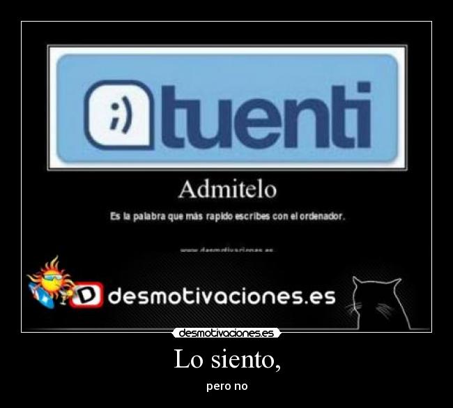 Lo siento, - 
