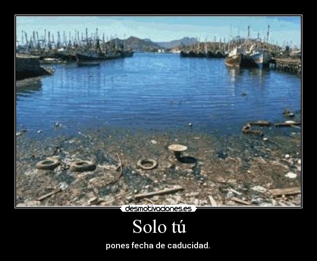 Solo tú - pones fecha de caducidad.