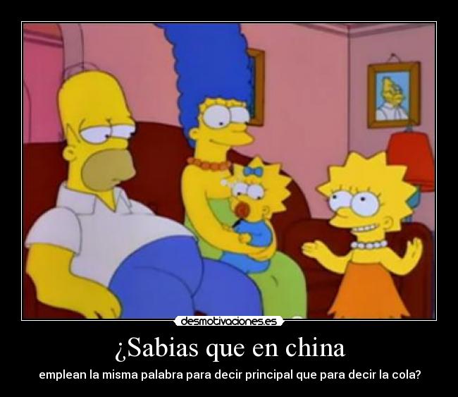 ¿Sabias que en china - emplean la misma palabra para decir principal que para decir la cola?