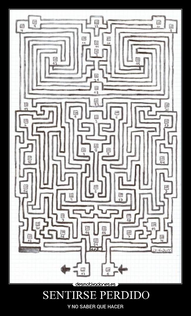 SENTIRSE PERDIDO - Y NO SABER QUE HACER