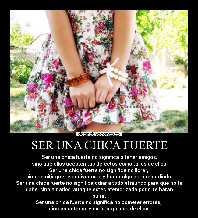 SER UNA CHICA FUERTE -