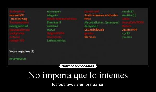 No importa que lo intentes - 