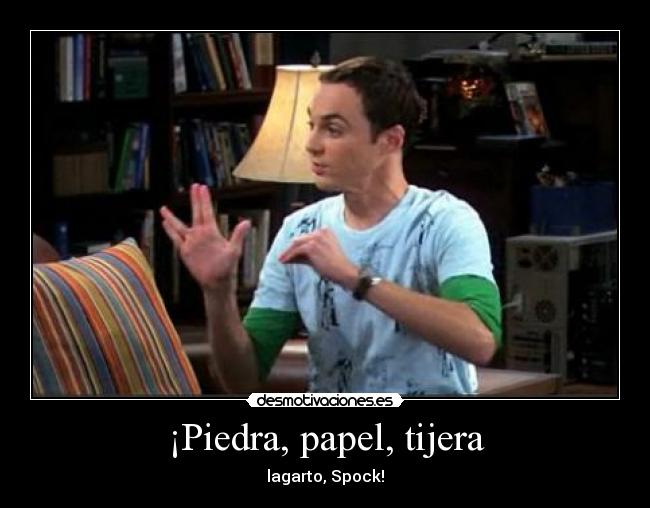 ¡Piedra, papel, tijera - lagarto, Spock!